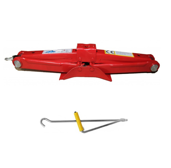 Домкрат  ромбический  1Т (высота подъема 90/300мм) TSJ001 красный InTop