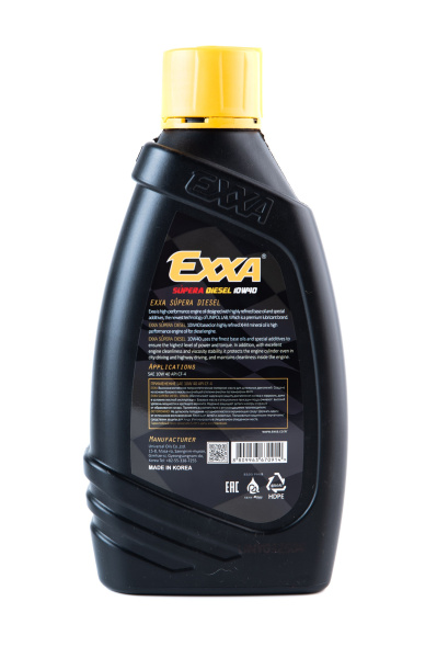 Масло моторное EXXA SUPERA Diesel 10w40 CF-4  п/синтетическое, 1л. (Ю.Корея)