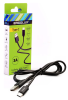 Кабель ERGOLUX ELX-CDC02-C02 USB-Type C, 3А, 1,2м зарядка+передача данных коробка черный