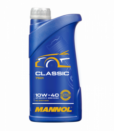 Масло моторное MANNOL 7501 Classic 10w40 SN/CH-4 (A3/B4) полусинтетика 1л