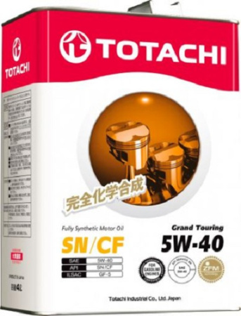 Масло моторное TOTACHI Grand Touring Fully Synthetic SN/CF 5w40 4л