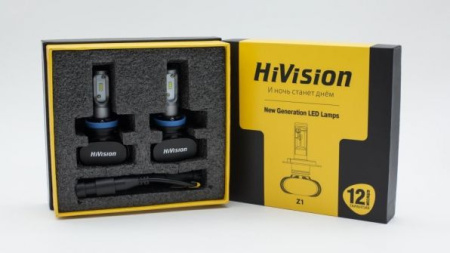 Лампа светодиодная "HiVision" Headlight Z1 (H11/H8/H16, 6000K) комплект - 2 лампы