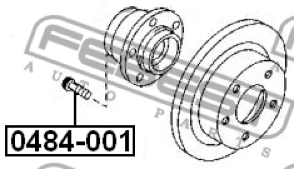 Шпилька колесная 0484-001/MB891852 Febest