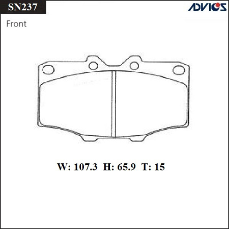 Тормозные колодки дисковые SN237 Advics