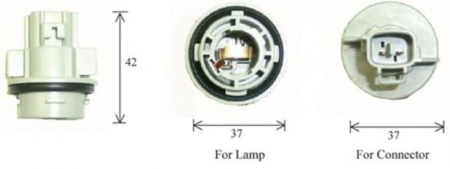 Разъем для лампы дополнительного освещения S25 BA15s  C4571B Koito
