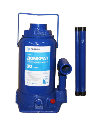 Домкрат  гидравлический бутылочный с предохр. клапаном  30Т (подъем 255/405мм) TS3201 BARBELL