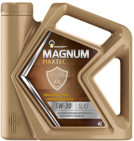 Масло моторное Роснефть Magnum Maxtec 5w30 SL/CF 4л полусинтетическое