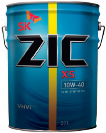Масло моторное ZIC X5 DIESEL 10w40 CI-4/SL 20л полусинтетическое